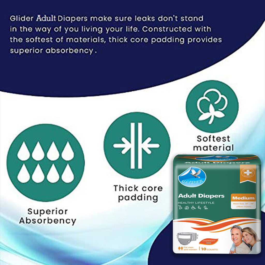 Glider Premium Adult Diaper ( Medium )