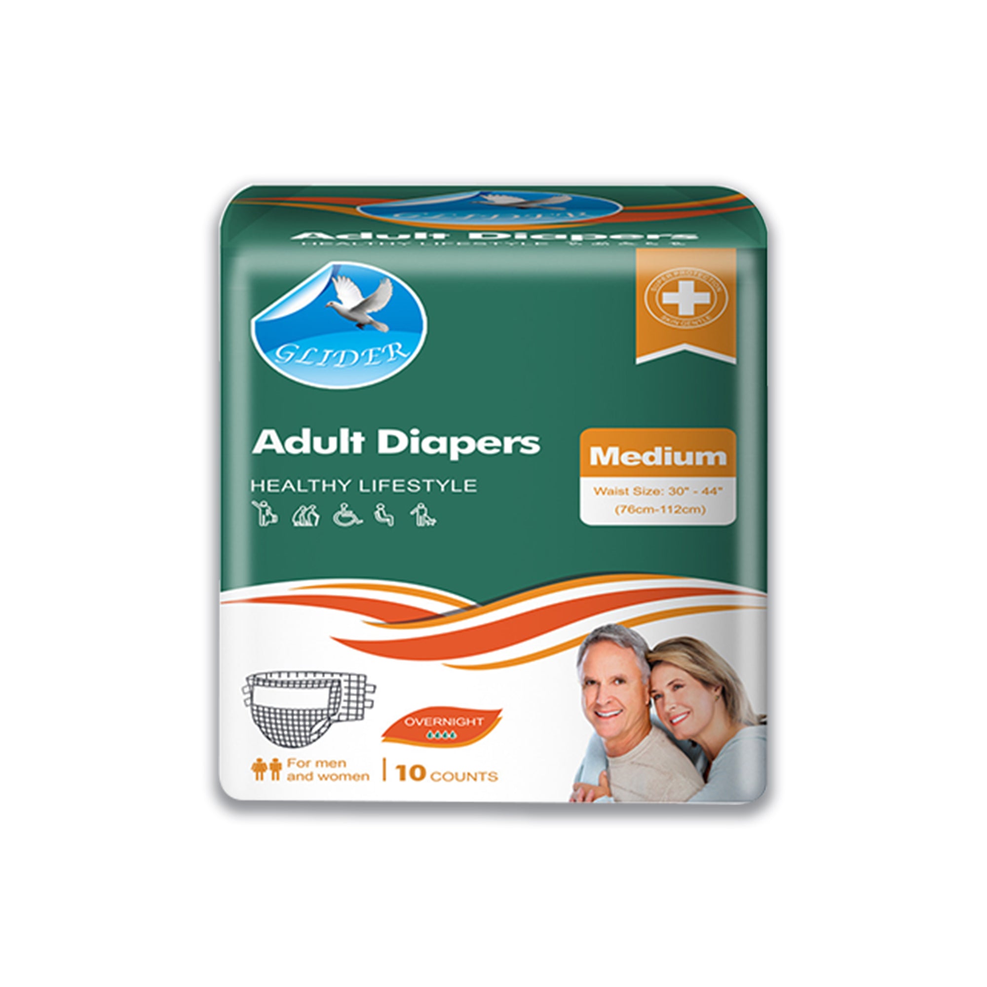 Glider Premium Adult Diaper ( Medium )