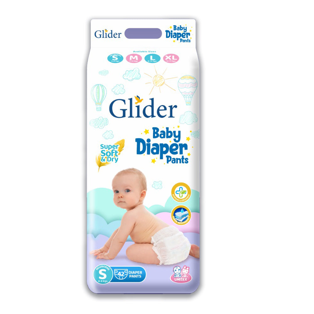 Glider Overnight Extra Absorbency Premium Diapers Pants, XL, 52 Count