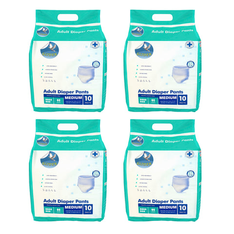 Glider Adult Diaper Pull Ups MEDIUM - Pant Style (Count10) (29-41 inch, 75-105 cm)