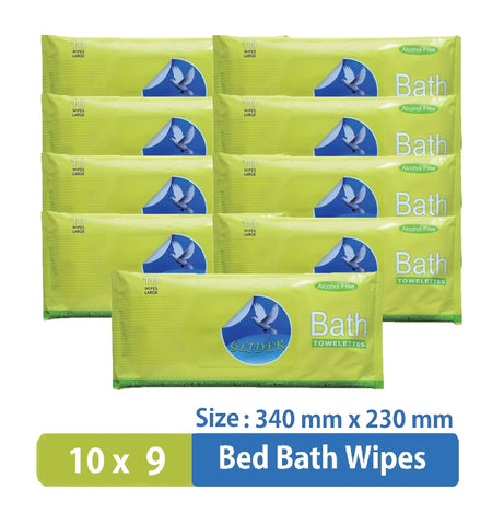 Glider Bed Bath Wipes, Enriched with Aloe Vera